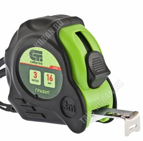 Рулетка  3х16мм.ударопроч.обрезин.корп,амортизатор