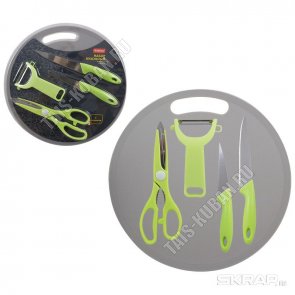 Н-р Classico 5пр (нож 2шт,овощечистка,ножницы,доска) (12)