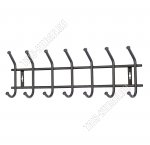 Вешалка 7 двойных крючков L67х21,5см, чёрный (20)