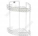 Полка 2-х ярусная настенная угловая h30см, (19х19см),борт,хром (6)