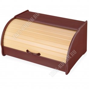 Хлебница с откидн.крышк.(38,5х27,5 h19,5см) беж-коричневый (4)