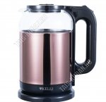 Чайник стекло+нержавеющая сталь 1,8л 2200Вт 