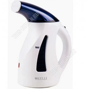 Отпариватель ручной 2000Вт для воды 500мл,белый с синим (8) 