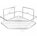 Полка настен, углов. (22х22 h11,5см) борт 2прута,дно-трапец,,крепл.п/шуруп (1)