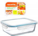 Контейнер гермет.крыш, прям 1,0л (19х14 h6см)