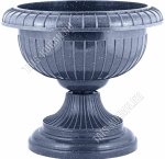 Кашпо-вазон 9,5л графит d39,5 h33см, низкий (4)