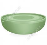 Салатник с крышк, зеленый 2,6л (d25 h7,5см) (24)