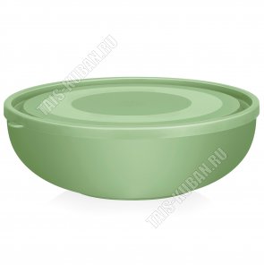 Салатник с крышк, зеленый 2,6л (d25 h7,5см) (24) 