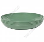 Тарелка плоск.с бортиком Н-р 4шт (d25 h2см) зелен (18)