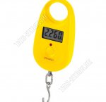 Весы безмен эл. 25кг,дел.5гр,LCD-диспл,пит.1*СR2032,желт (12)