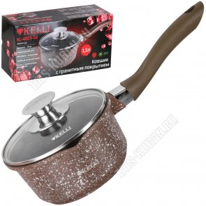 Brown Granite Ковш 1,6л d16 h10см с крышкой (6) 