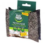 Мочалка д/посуды д/эмали и тефлона 2шт (120х80х20мм) поролон в фольгиров.оплетке (40)