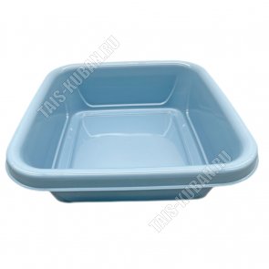 Таз квадр. 10,0л син-сер (37,5х37,5 h12,5см) (10)