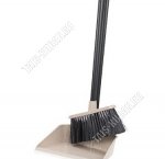 Набор Совок мягк.кромка 24х17см +Щётка L21см,ворс 8см,вертикал.ручка h73см, капучино 