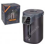 Термопот 5л 1600Вт,автоподача воды, LED дисплей,сенсор.управ,9реж.t,автоподогрев,защ.б/воды,замок от детей,ф-ия дехлорирование,тёмно-серый (6) 