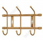 Вешалка 3 двойных крючка L27х18,5см, золото (20)