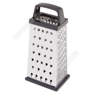 Терка 4х гран, h21см,нерж.сталь,пласт.ручк,черн (12) 