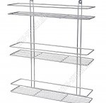 Полка настен 3-х ярус. (40х11 h47см) хром,крепл.п/шуруп (4)