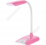 Светильник h25см 5Вт, бел-розов,свет.поток 200Лм,кнопка,пластик (20)