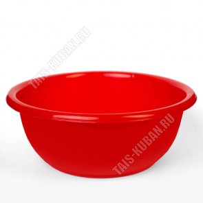 Таз кругл. 12,0л красный (d36 h11,5см) (20)