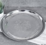 Поднос (металл) кругл d34см,узор 