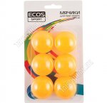 Т.Набор шариков 6шт для настольного тенниса d4см,пластик, блистер (60)
