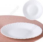 Белая Тарелка плоская d19см (волн.край) б/уп (12/72)