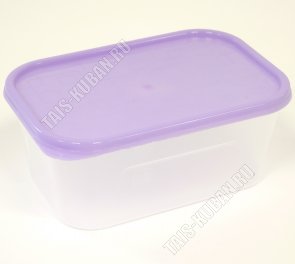 Контейнер сиреневый/прозр, прямоуг 0,5л (40) 