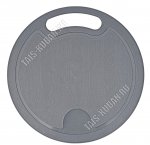 Доска раздел, кругл (d22,5см) толщ.4мм, серый (25)