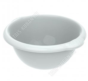 Таз круглый 6,5л с ручками, серый (d32 h14,5см) (40) 