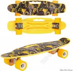 Пенни-борд от 7лет до 70кг, дека полиуретан (56х14,6см), цв.желтый,Графити