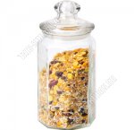 LATTINA Банка 0,9л гермет.стекл.крыш (ф.6тигранник) б/уп