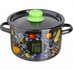 Полезная еда/Healthy food Кастрюля черный 2,9л (6) 
