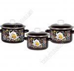 Десерт к чаю Набор кастрюль 3шт (2,0/3,0/4,0л)