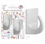 Крючок самоклей, пластик, н-р 2шт (3,5х10см) 