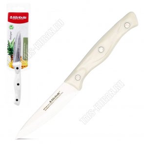Antique/бел.перламутр Нож L9см д/овощей,нерж+пласт (6) 