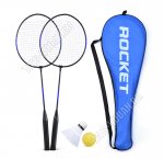 Бадминтон 2 ракетки d21,5см, L60,5см+волан+мяч d5см, чехол-сетка, микс (50)