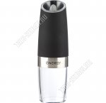 Мельница для специй электрическая h20см,пластик+нержавеющая сталь, черный, автоматическое включение при наклоне корпуса, батарейки ААА 6шт (не входят в комплект),подарочная упаковка (40)