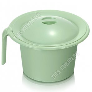Горшок детский, с крышк (d21 h13см) ментол,ручк 