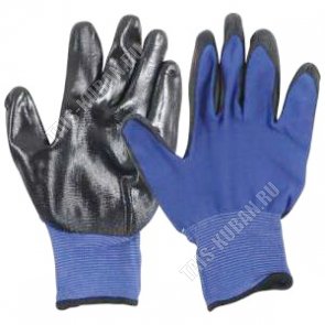 Перчатки д/сад.работ 9 разм (L) полиэстр+нитрил-ладонь (12) 