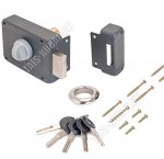 АЛЛЮР Замок накладной с вертушкой, черный (1)