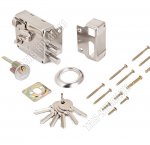 АЛЛЮР Замок накладной с вертушкой, никель (1)