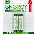 Аккумулятор Energy Eco Ni-Mh 600мАч, 2шт ААA(мизинчик) (24)