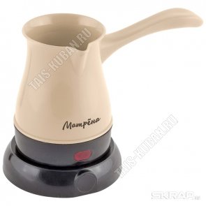 Кофеварка-турка эл. 0,3л, 600 Вт,диск,индик,защ.от перегр,цв.крем (48) 