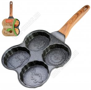 Nordic Stone Zoo Сковорода-оладница квадратная 19х19см на 4шт фигурная (12) 