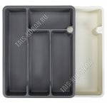 Лоток-вкладыш для столовых приборов серый (51/37,3х28,5 h5см) (8) 