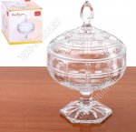 Конфетница с крышкой ножке 0,96л d16 h25см 