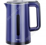 Чайник пластик+нерж. 1,8л 2200Вт,синий (12) 