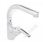 Смеситель для кухни 1-но рычажный, поворотный, высокий излив h22 L25см