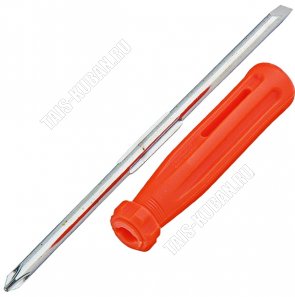 Отвертка комб. с двухсторон.стержнем SL6мм и PH2, пласт.ручк.(10) 